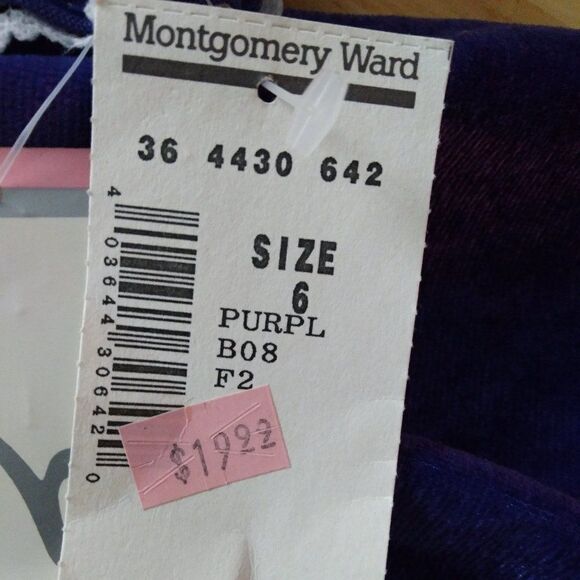 NWT Deadstock Vintage Evy Velveteen Victorian Dress - Picture 6 of 6